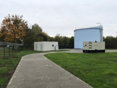 Realizacja - Budowa zbiornika retencyjnego na wodę 800m3 wraz z infrastrukturą towarzyszącą